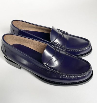 Eggplant Purple Polished Leather Loafers