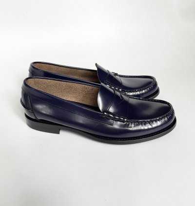 Eggplant Purple Polished Leather Loafers
