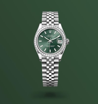 Rolex Datejust 31 New 2024 Green Index Dial Diamond Bezel Stainless Steel Jubilee Bracelet