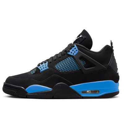 Air Jordan 4 Black Unc - University Blue Thunder