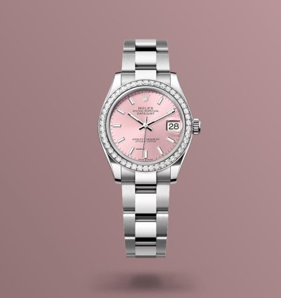 Rolex Datejust 31 New 2024 Pink Index Dial Diamond Bezel Stainless Steel Oyster Bracelet