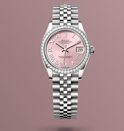 Rolex Datejust 31 New 2024 Pink Roman Dial Diamond Bezel Stainless Steel Jubilee