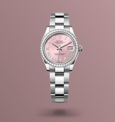 Rolex Datejust 31 New 2024 Pink Roman Dial Diamond Bezel Stainless Steel Oyster Bracelet