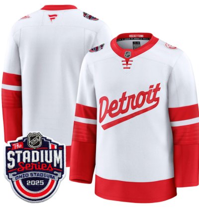Mens Team Jersey Detroit Red Wings 2025 Stadium Series Patch Stitched