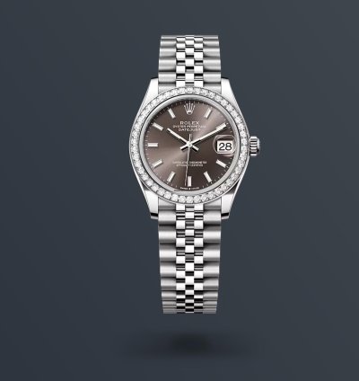 Rolex Datejust 31 New 2024 Rhodium Grey Index Dial Diamond Bezel Stainless Steel Jubilee