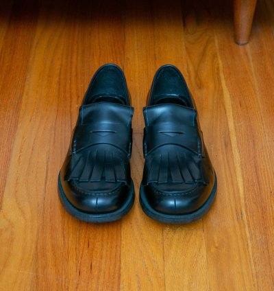 Fw16 Spazzolato Leather Kiltie Loafers