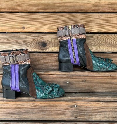 Heeled Snakeskin Boots