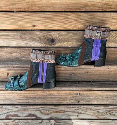 Heeled Snakeskin Boots