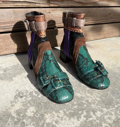 Heeled Snakeskin Boots