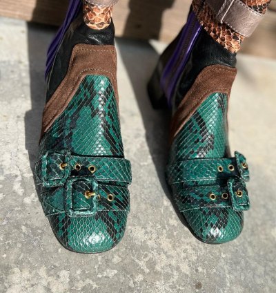 Heeled Snakeskin Boots