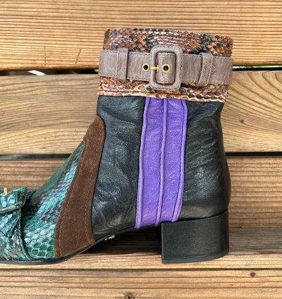 Heeled Snakeskin Boots