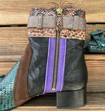Heeled Snakeskin Boots