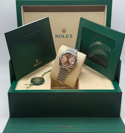 Rolex Datejust 31 New 2025 Pink Diamond Dial Scattered Diamond Bezel Stainless Steel Jubilee