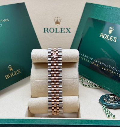 Rolex Datejust 31 New 2025 Silver Diamond Dial Two Tone Rose Gold Diamond Bezel Jubilee