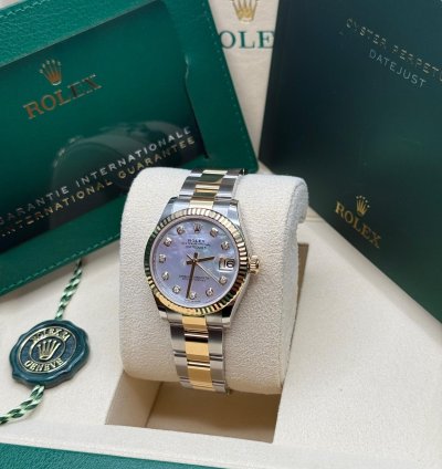 Rolex Datejust 31 New Mother Of Pearl Diamond Dial Fluted Bezel Oyster Bracelet