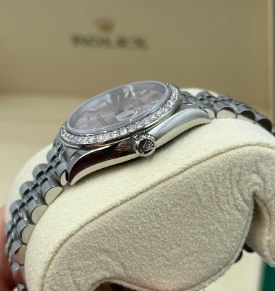 Rolex Datejust 31 Pink Dial Diamond Bezel Jubilee