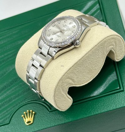Rolex Datejust 31 Silver Diamonds Oys