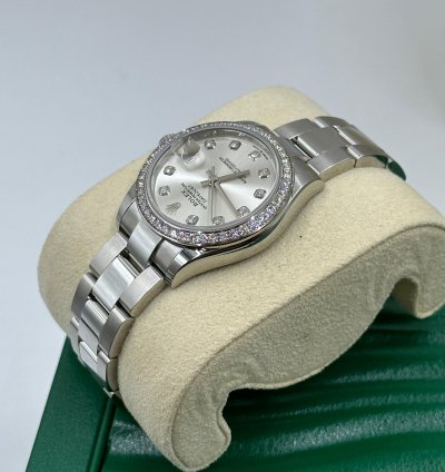 Rolex Datejust 31 Silver Diamonds Oys