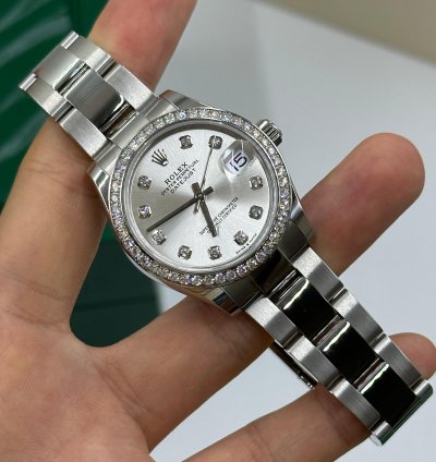 Rolex Datejust 31 Silver Diamonds Oys