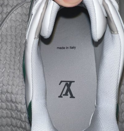 Louis Vuitton - Lv Trainer Sneaker Low White Green Original