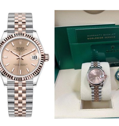 Rolex Datejust 31 Steel And Rose Gold Jubilee Bracelet Index Pink Dial 278271