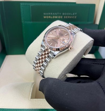 Rolex Datejust 31 Steel And Rose Gold Jubilee Bracelet Index Pink Dial 278271