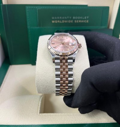 Rolex Datejust 31 Steel And Rose Gold Jubilee Bracelet Index Pink Dial 278271