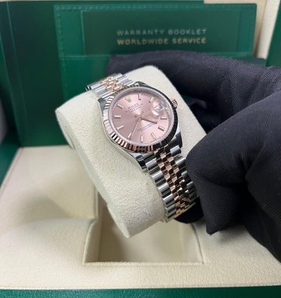 Rolex Datejust 31 Steel And Rose Gold Jubilee Bracelet Index Pink Dial 278271