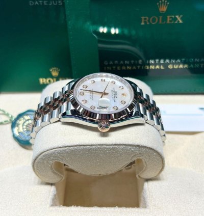 Rolex Datejust 36 126231 Datejust 36mm Steel 18k Rose Gold Mop Diamond Dial Jubilee