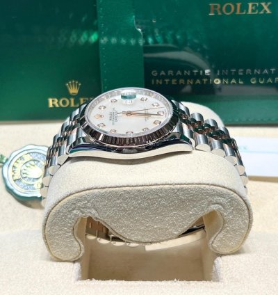 Rolex Datejust 36 126231 Datejust 36mm Steel 18k Rose Gold Mop Diamond Dial Jubilee