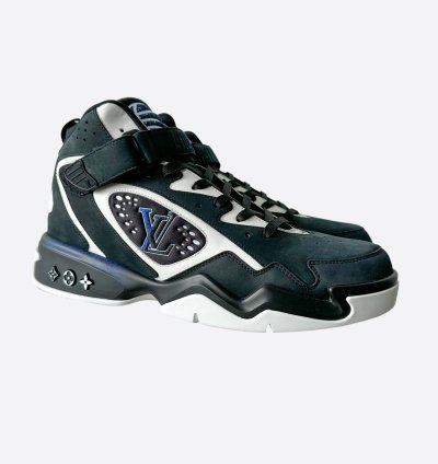 Louis Vuitton Black Blue Trainer 2 Sneaker
