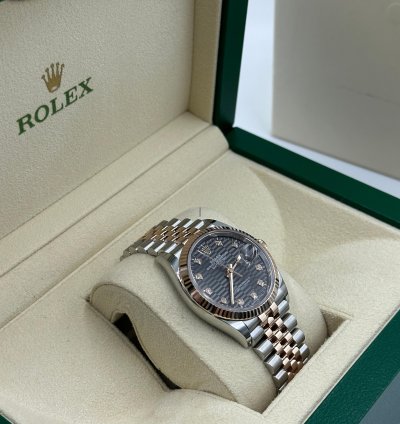Rolex Datejust 36 126231 Grey Fluted Diamond Jubilee