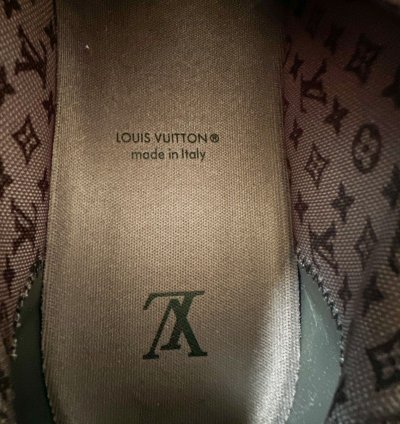 Louis Vuitton Black Denim Monogram Crystal Skate Trainers