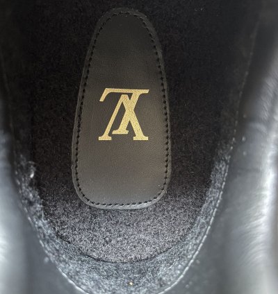 Louis Vuitton Black Leather And Wool Trainer Sneaker