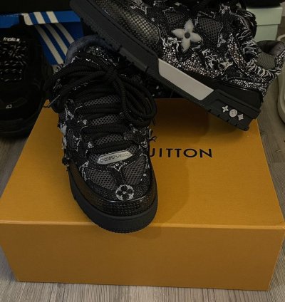 Louis Vuitton Black Skate Sneaker swarovski Crystals