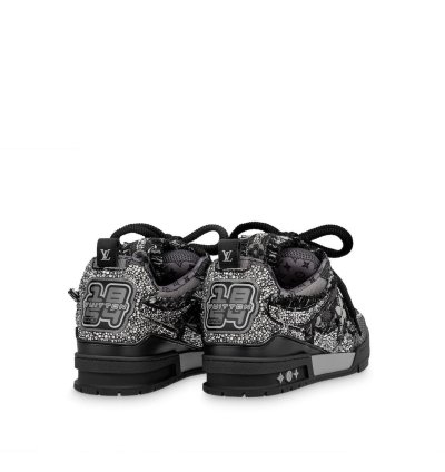 Louis Vuitton Black Skate Sneaker swarovski Crystals
