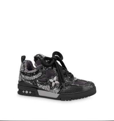 Louis Vuitton Black Skate Sneaker swarovski Crystals