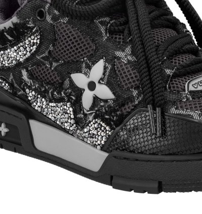 Louis Vuitton Black Skate Sneaker swarovski Crystals