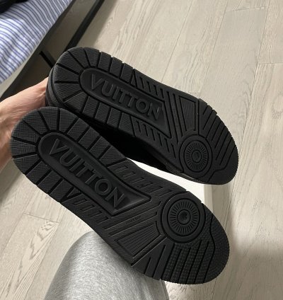 Louis Vuitton Black Suede Trainers