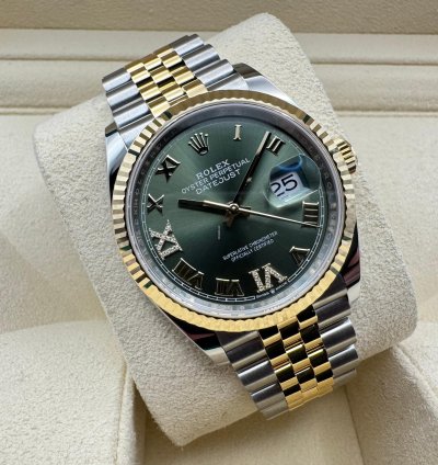 Rolex Datejust 36 126233 Olive Diamond Dial 2025 New