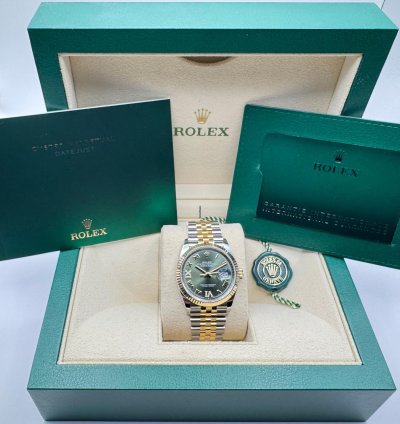 Rolex Datejust 36 126233 Olive Diamond Dial 2025 New