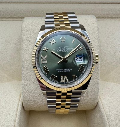 Rolex Datejust 36 126233 Olive Diamond Dial 2025 New