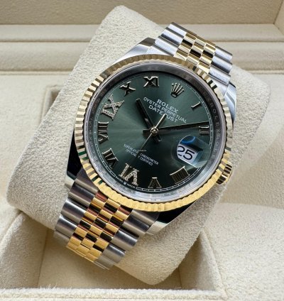 Rolex Datejust 36 126233 Olive Diamond Dial 2025 New