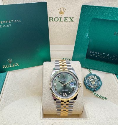 Rolex Datejust 36 126233 Olive Diamond Dial 2025 New