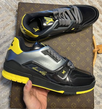 Louis Vuitton Black Yellow Trainer