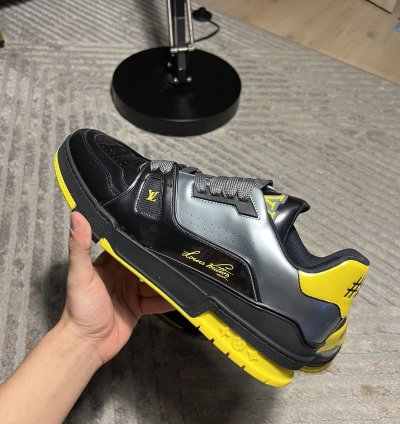 Louis Vuitton Black Yellow Trainer