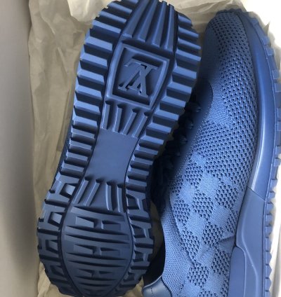 Louis Vuitton Blue Damier Mesh Run Away Sneakers
