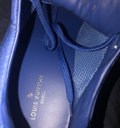 Louis Vuitton Blue Damier Mesh Run Away Sneakers