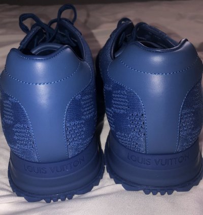Louis Vuitton Blue Damier Mesh Run Away Sneakers