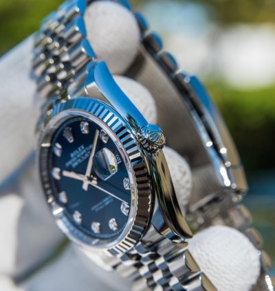 Rolex Datejust 36 126234 - Bright Blue Diamond Set Dial - Jubilee Bracelet